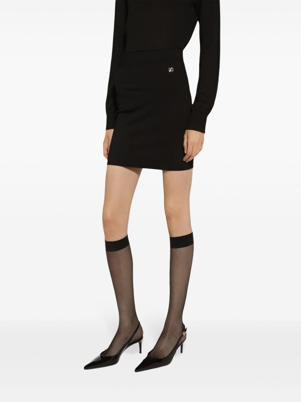 logo-plaque mini skirt - 3