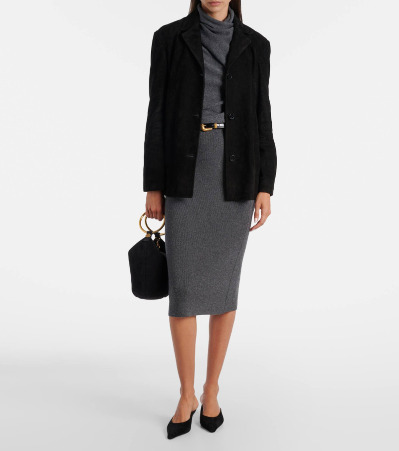 NOUR HAMMOUR Opus suede blazer outlook