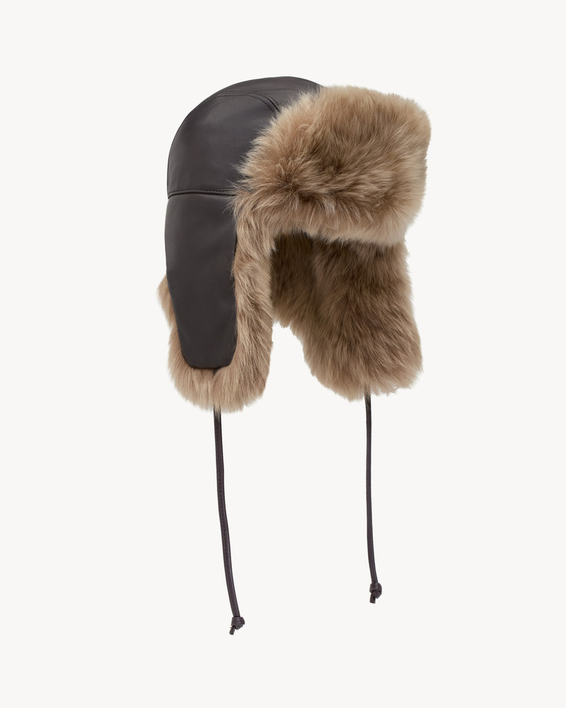 SHEARLING TRAPPER HAT IN LAMBSKIN 4
