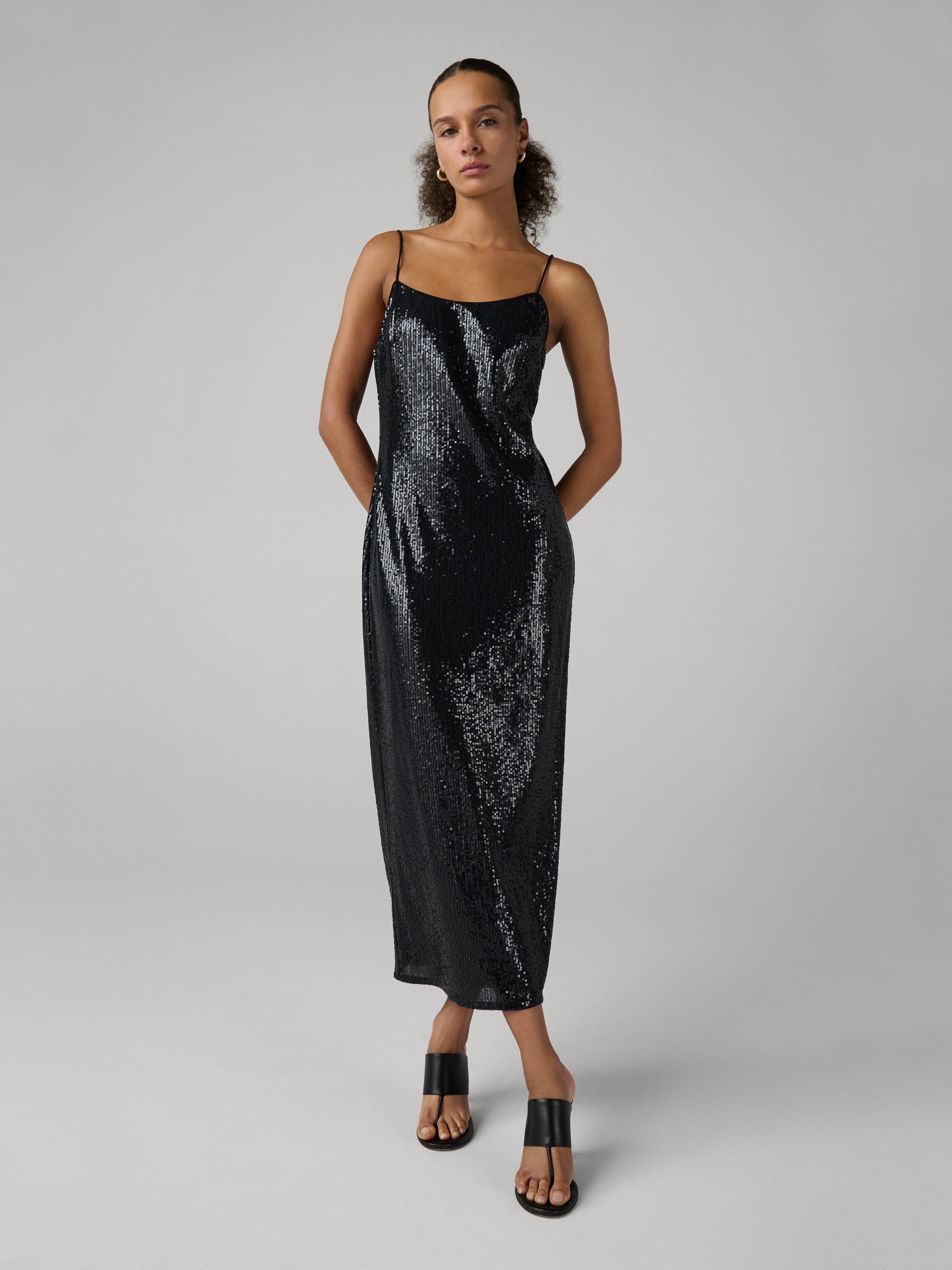 Jane Sequin Slip Dress - 4