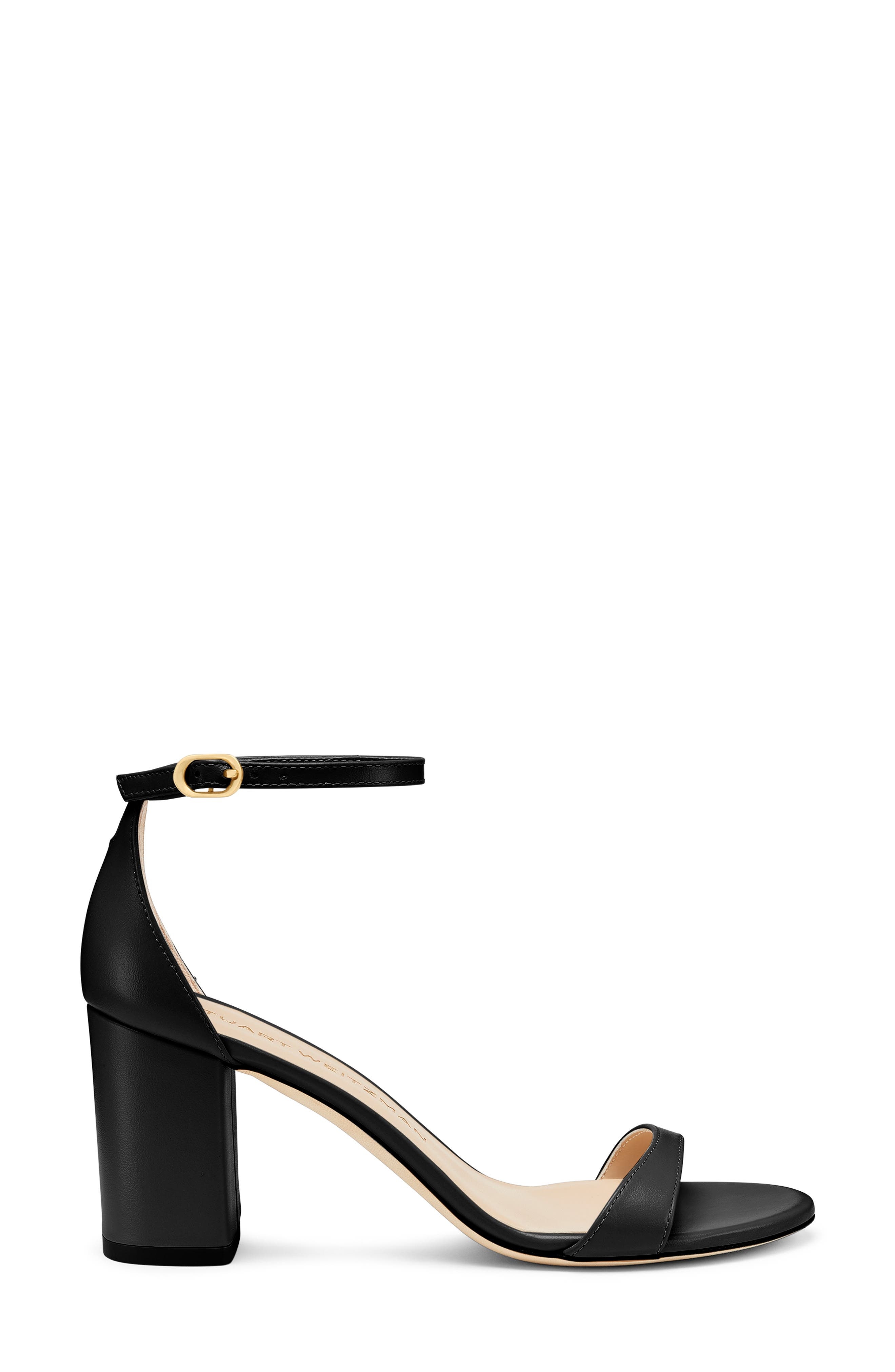 Stuart Weitzman Nudist Block 75 Sandal in Black at Nordstrom - 3