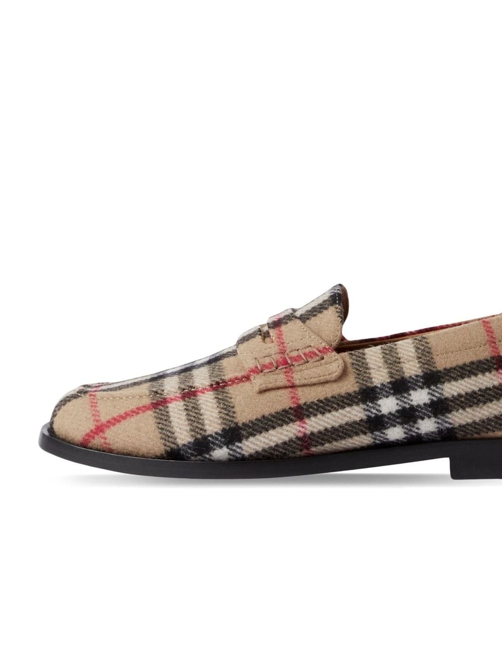 check wool loafers - 2