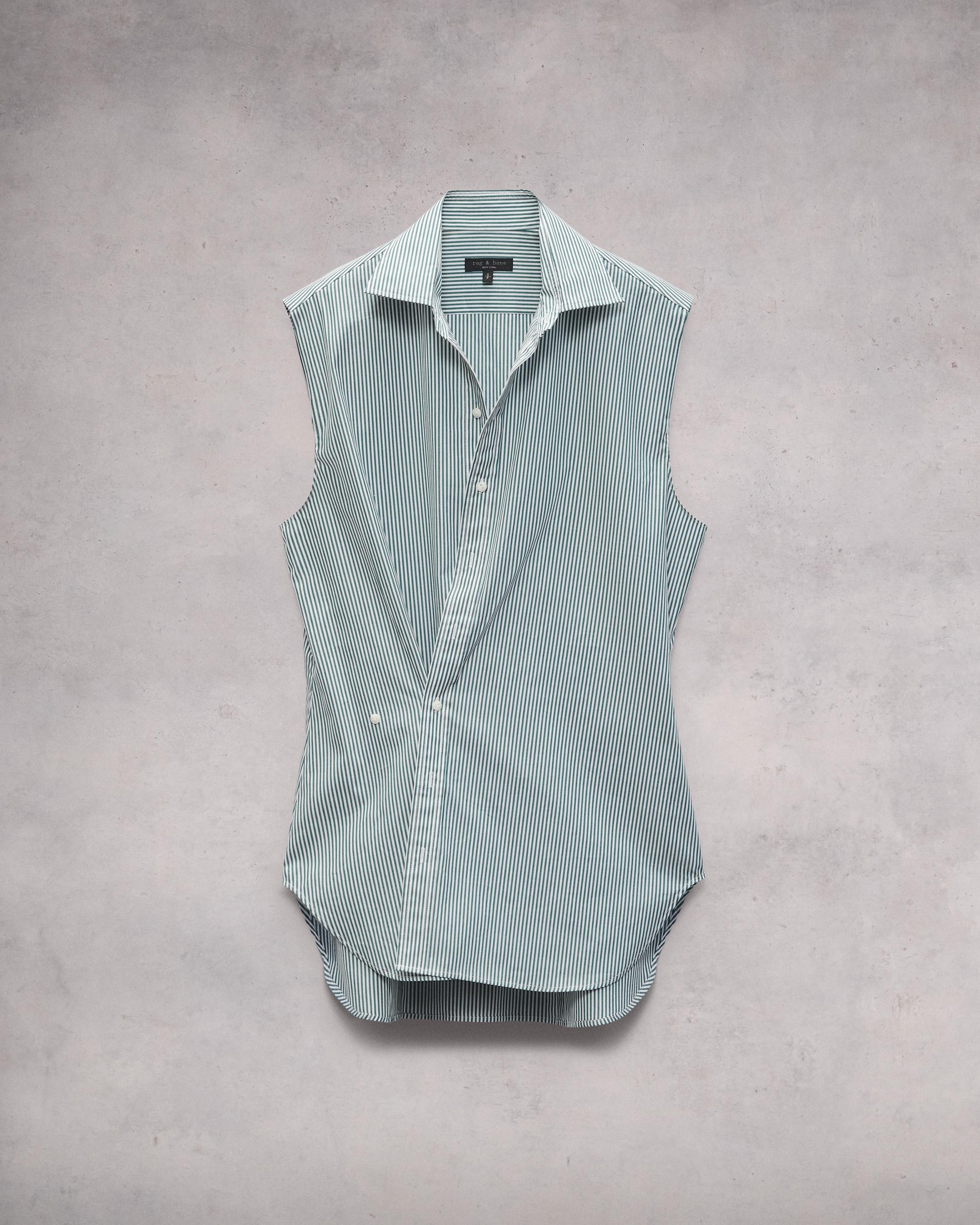 Indiana Cotton Poplin Sleeveless Shirt
Relaxed Fit Button Down - 1