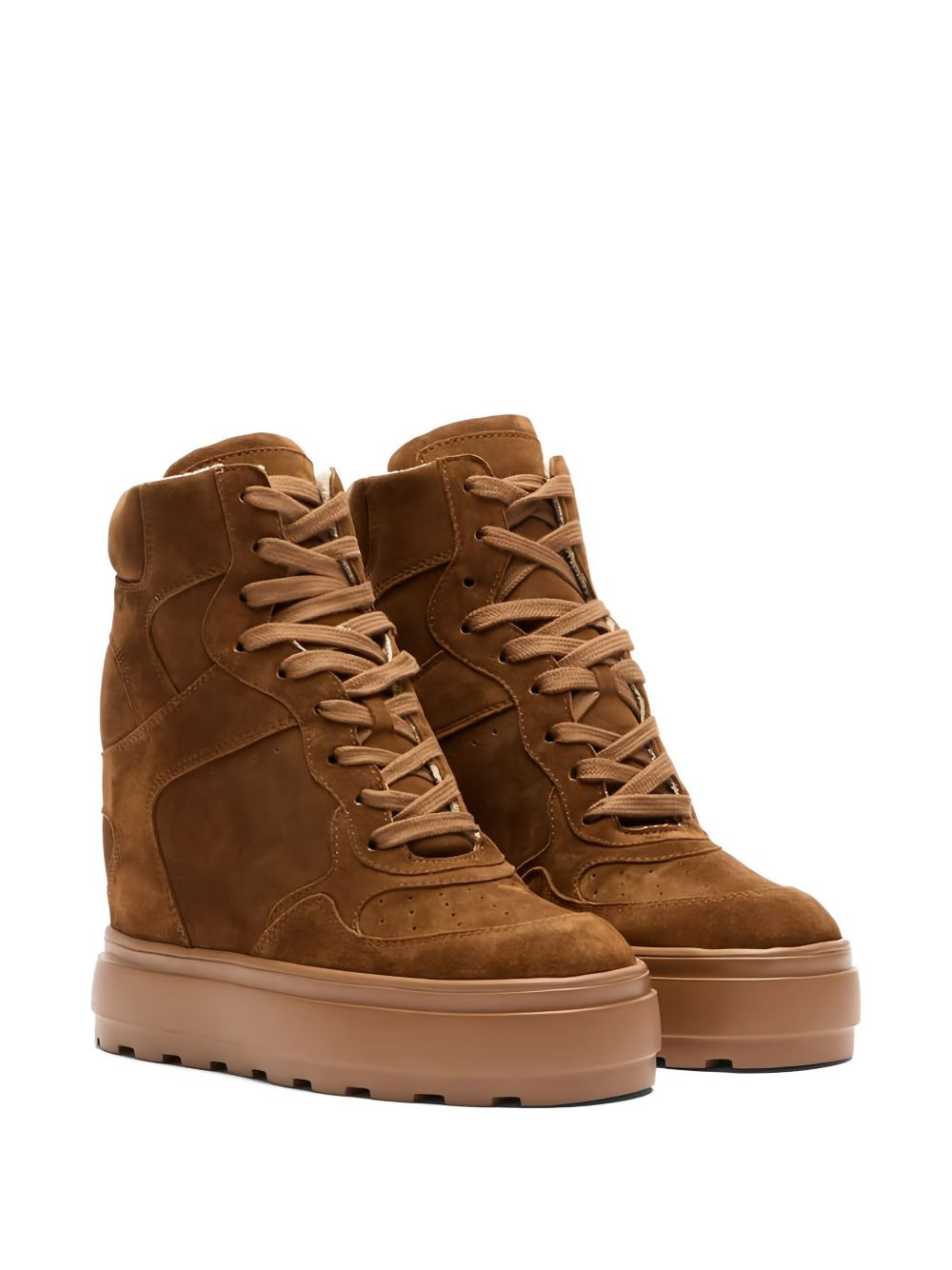 80mm lace-up wedge-heel sneakers - 2