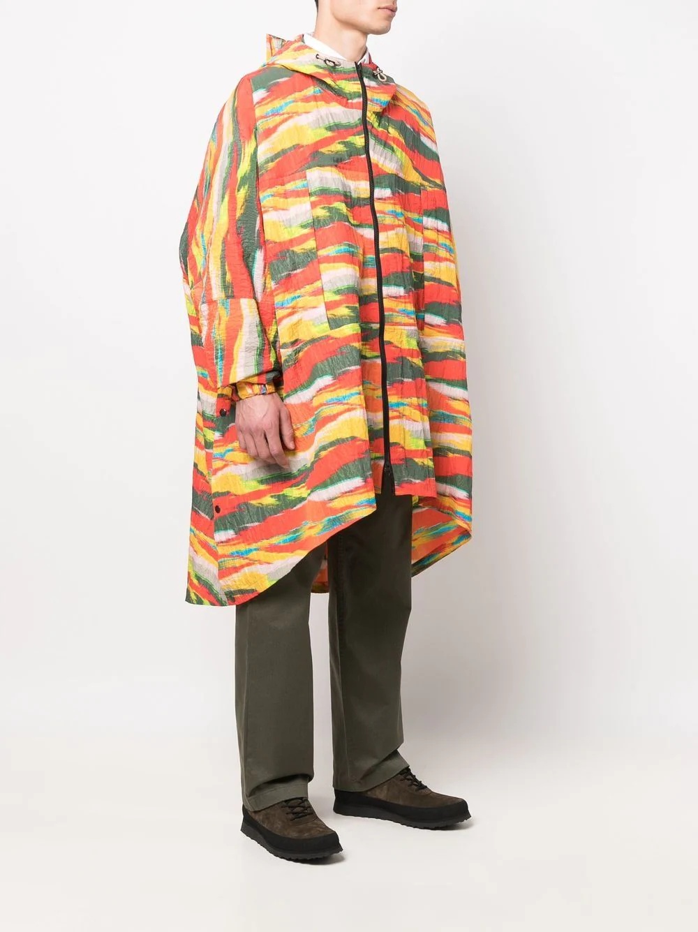 MIST camouflage-print cape - 3