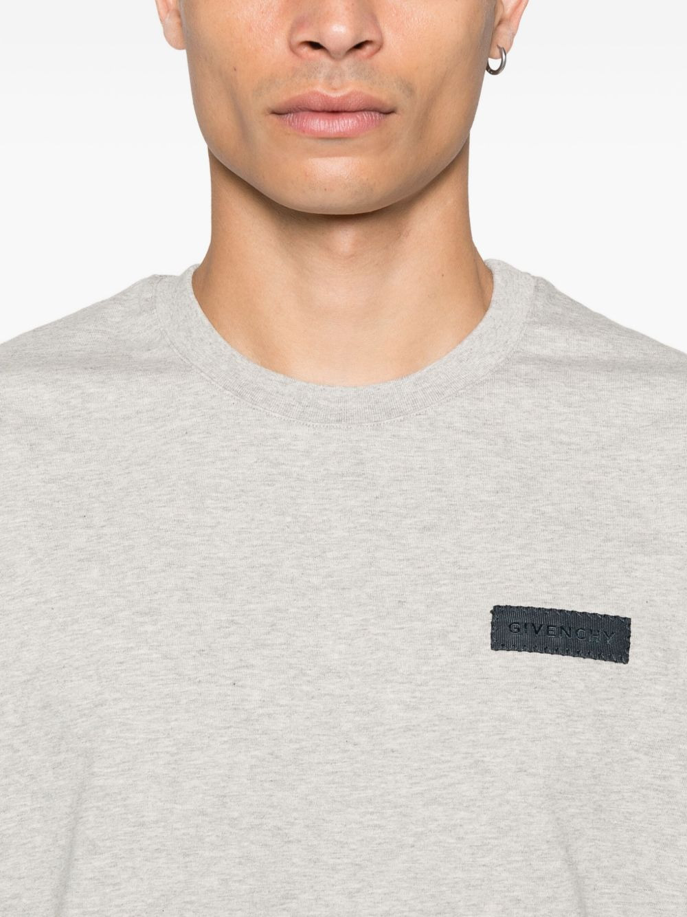 logo-plaque cotton t-shirt - 4
