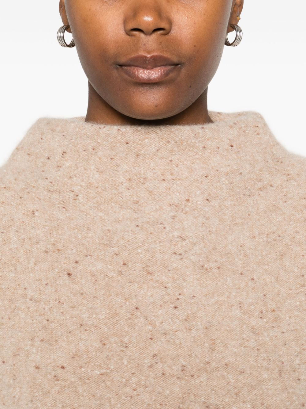 speckled mock-neck sweater - 5