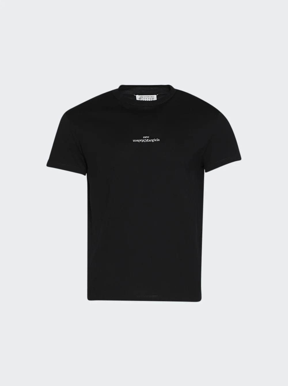 Distorted Logo Tee Black And White Embroidery - 1