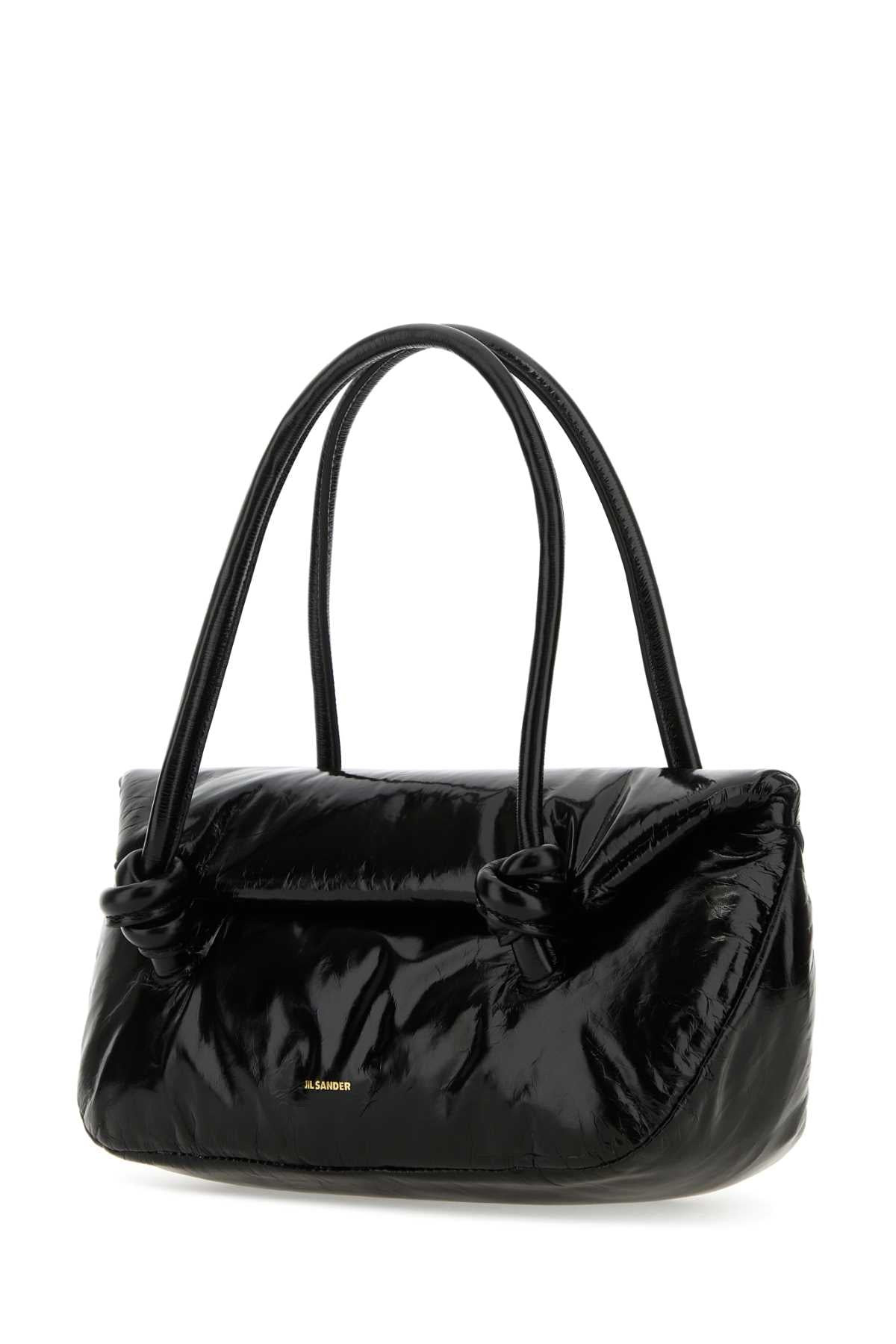 Jil Sander Women Black Leather Small Knot Handle Handbag - 2