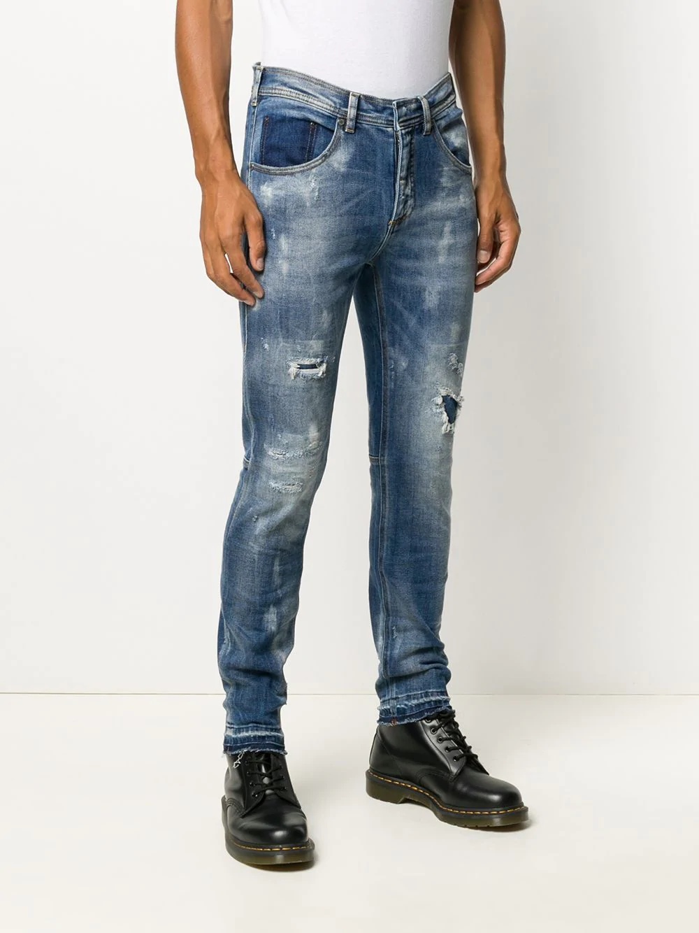 washed-effect skinny jeans - 3