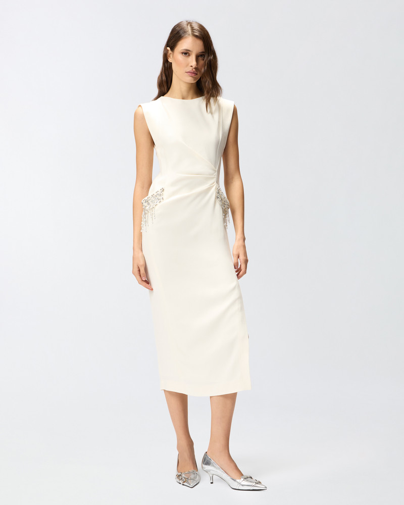 PINKO SLIM-FIT DRESS WITH BEJEWELLED EMBROIDERY outlook