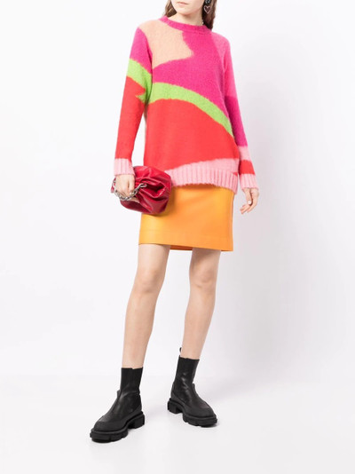 MSGM abstract-pattern knit jumper outlook