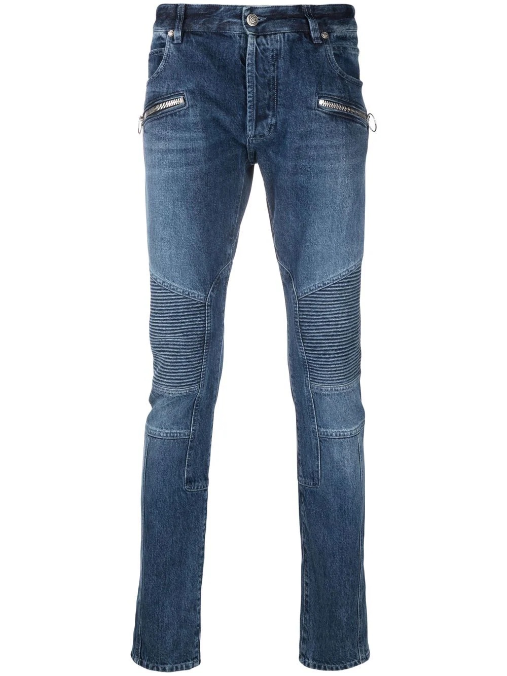 panelled skinny jeans - 1