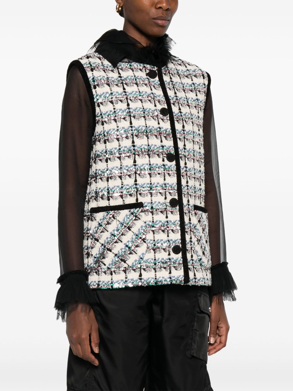 button-up vest - 3