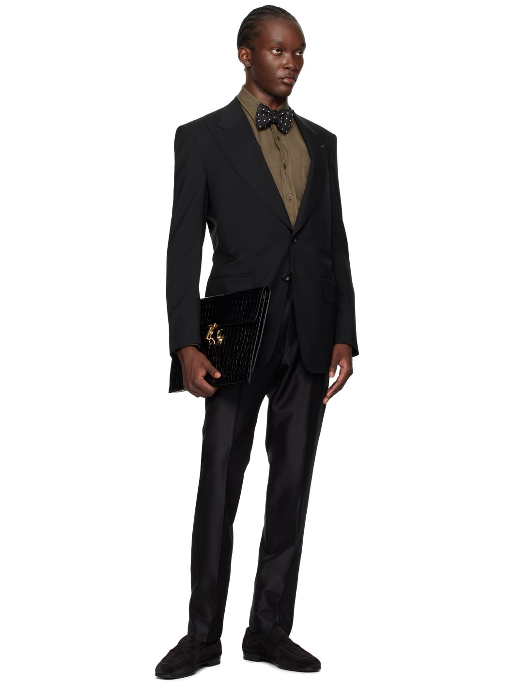 Black Polka Dot Bow Tie - 3
