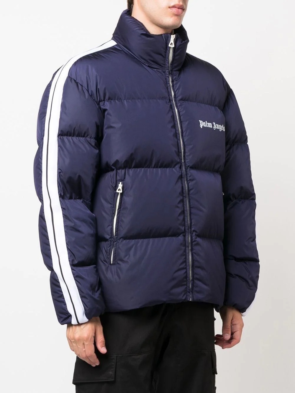 logo-print padded jacket - 3