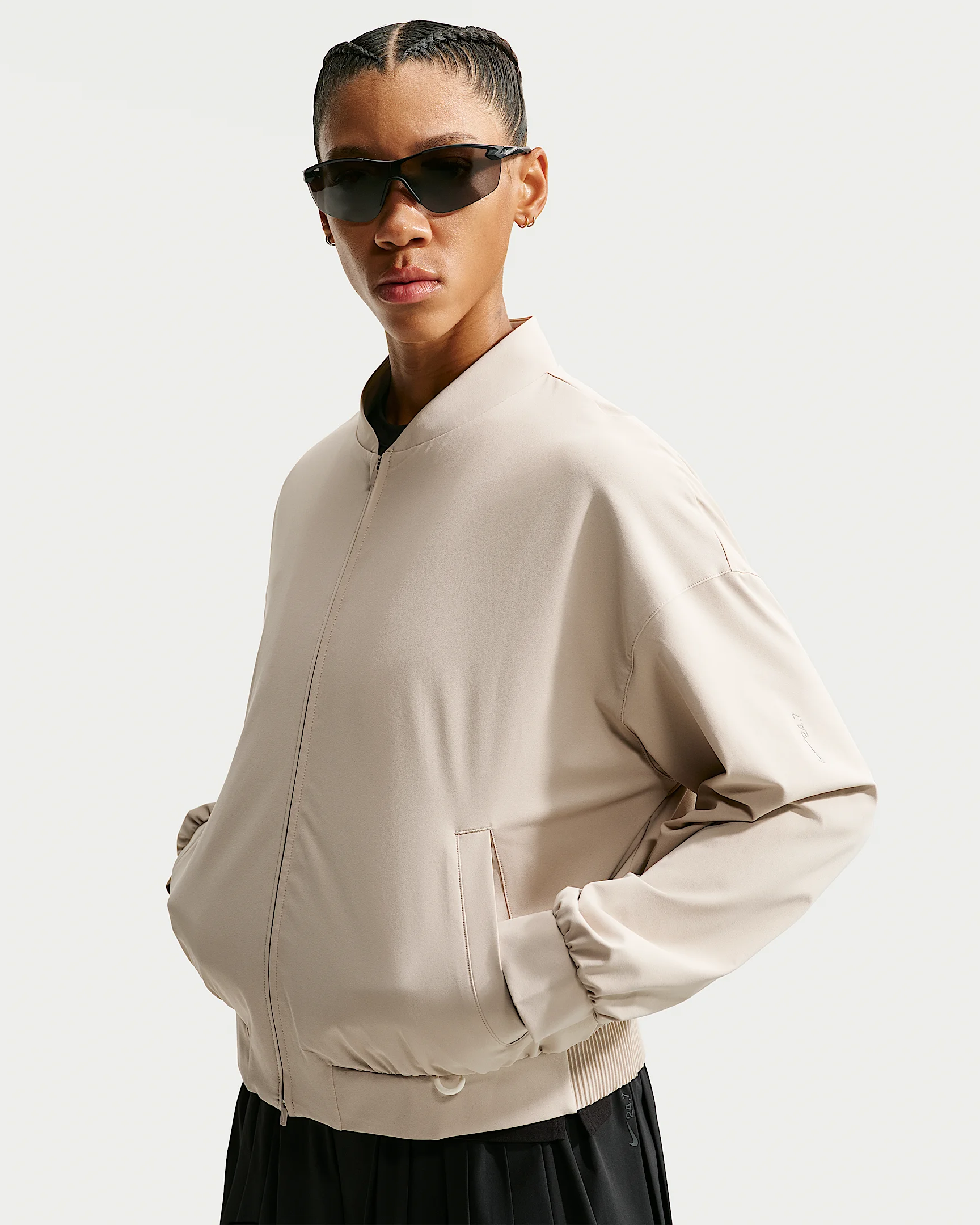 Nike 24.7 PerfectStretch Women's Dri-FIT UV Protection Oversized Bomber Jacket - 1