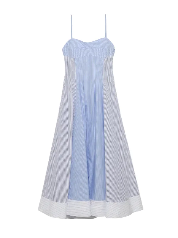 Chamberlain Midi Dress in Periwinkle Multi Stripe - 1
