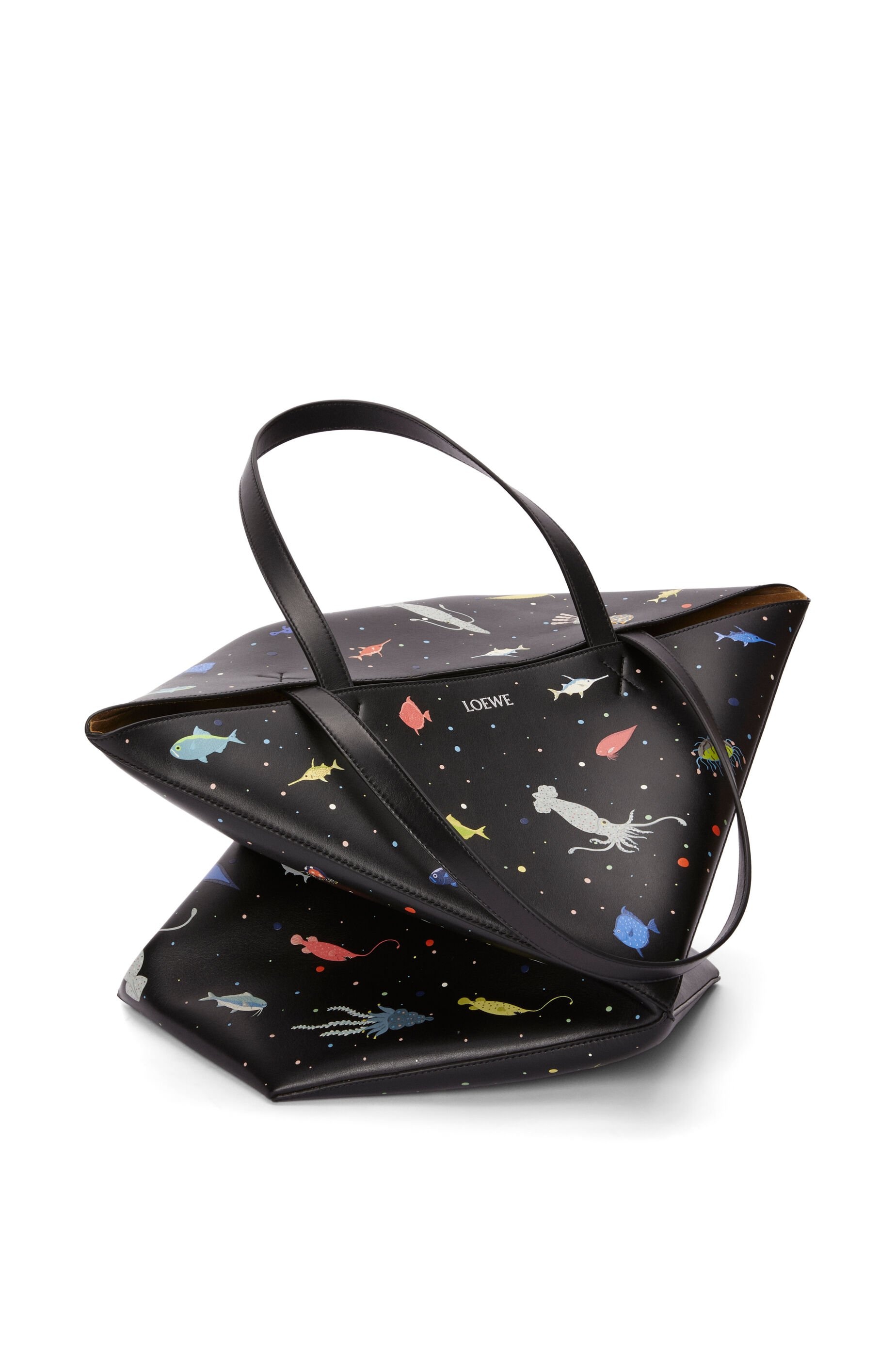 Deep Sea XL Puzzle Fold tote in shiny calfskin - 3