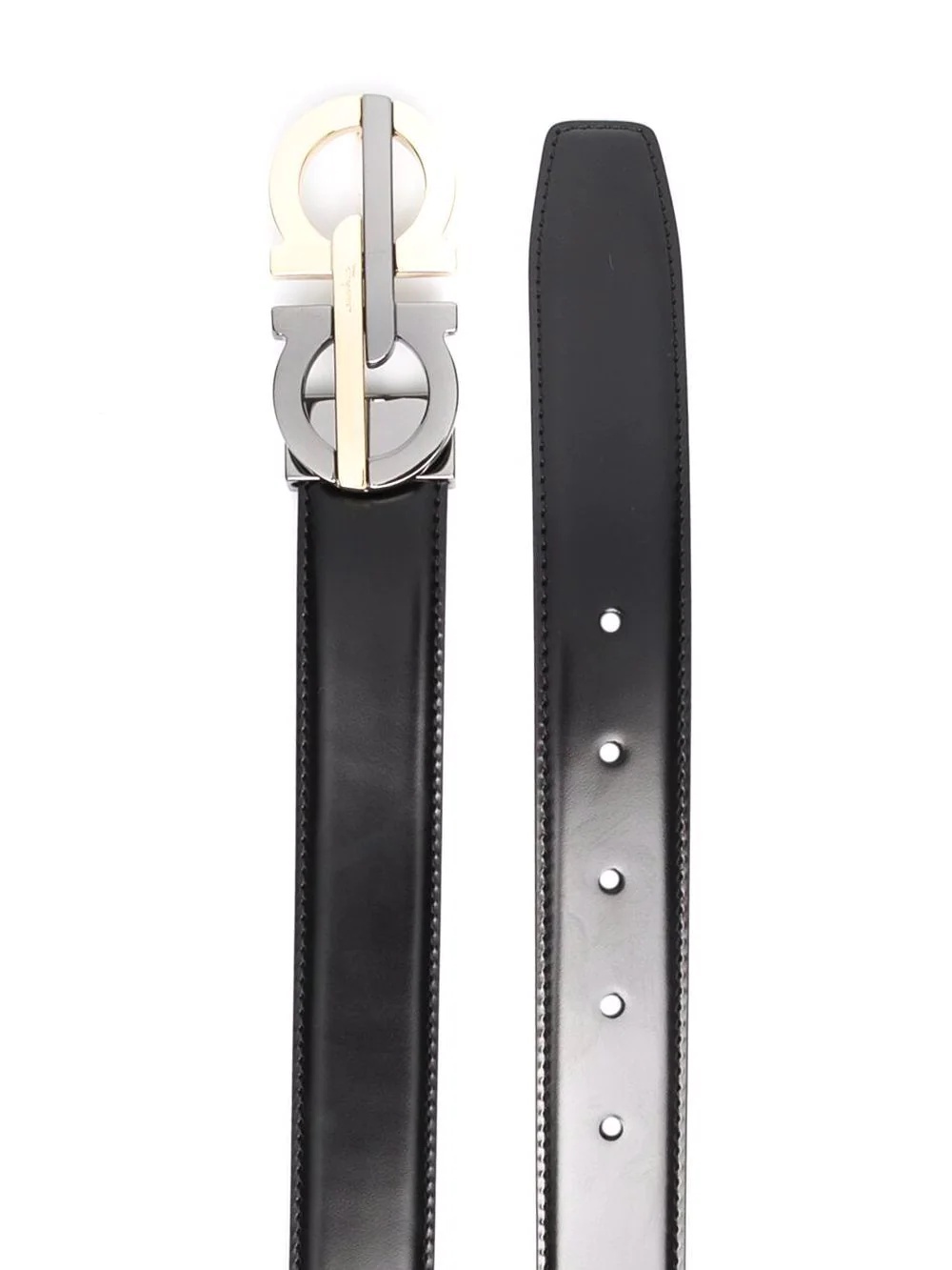 gancini buckle leather belt - 2