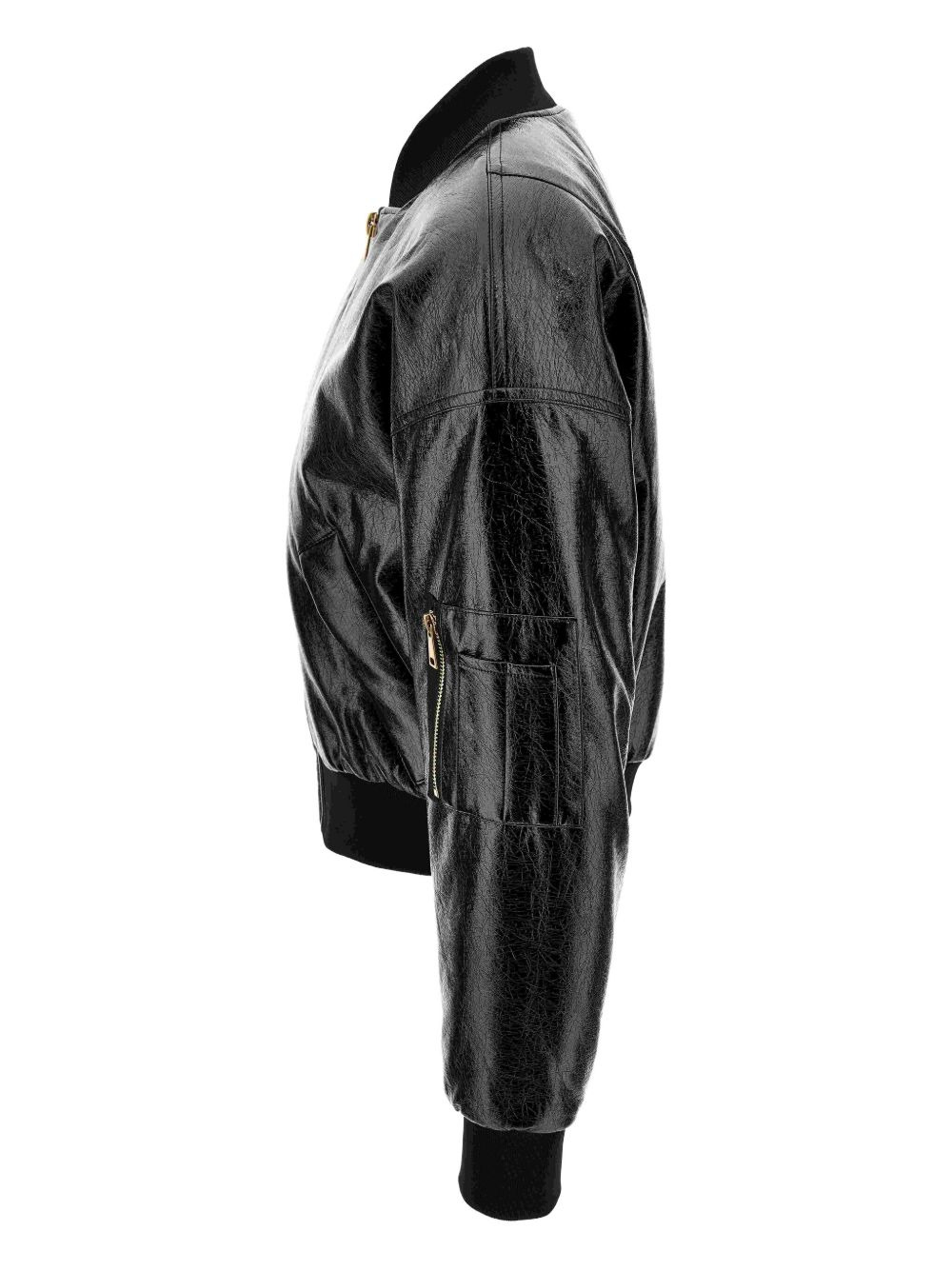 zip-fastening bomber jacket - 4