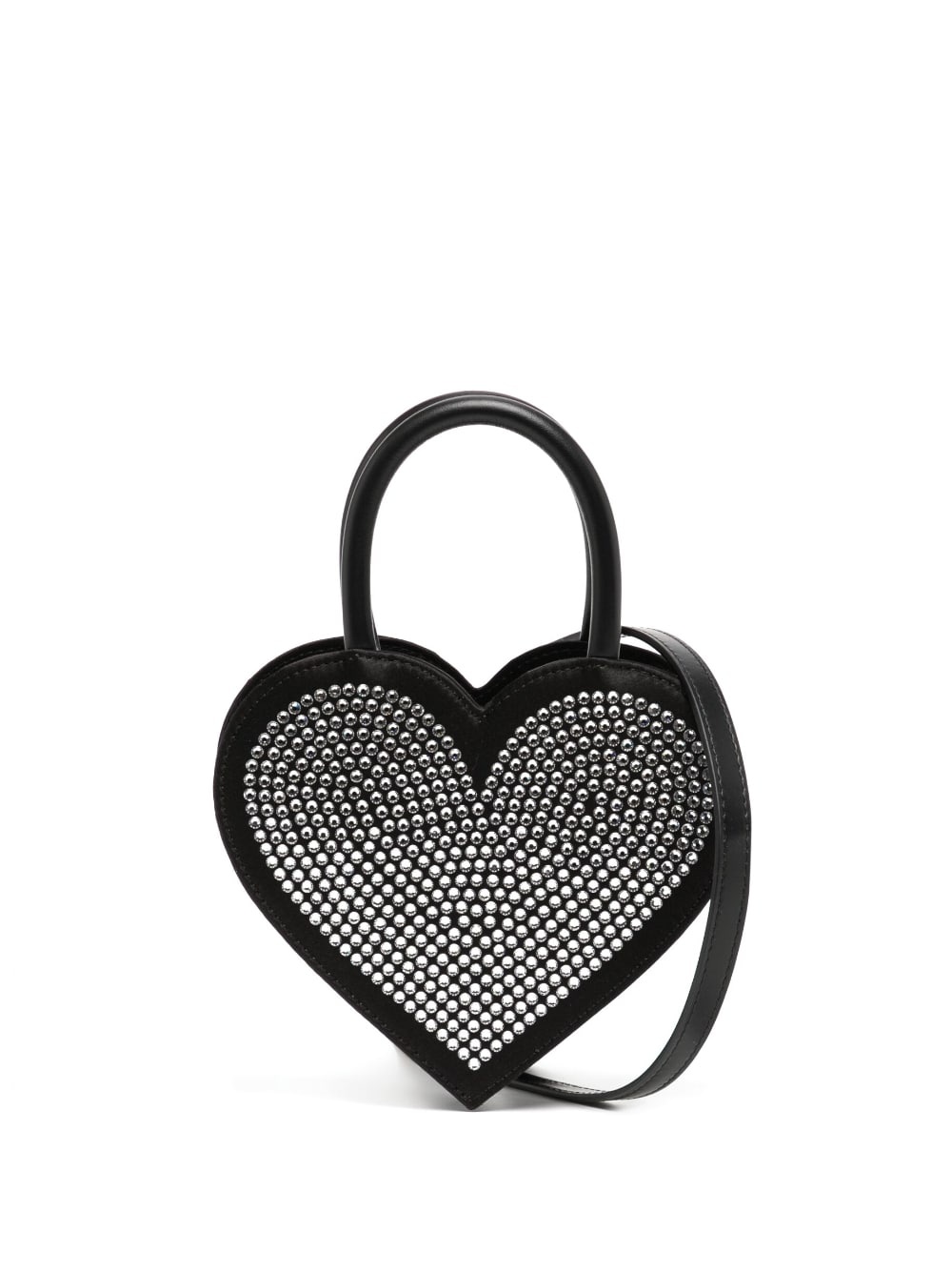 crystal-embellished heart-shape bag - 1