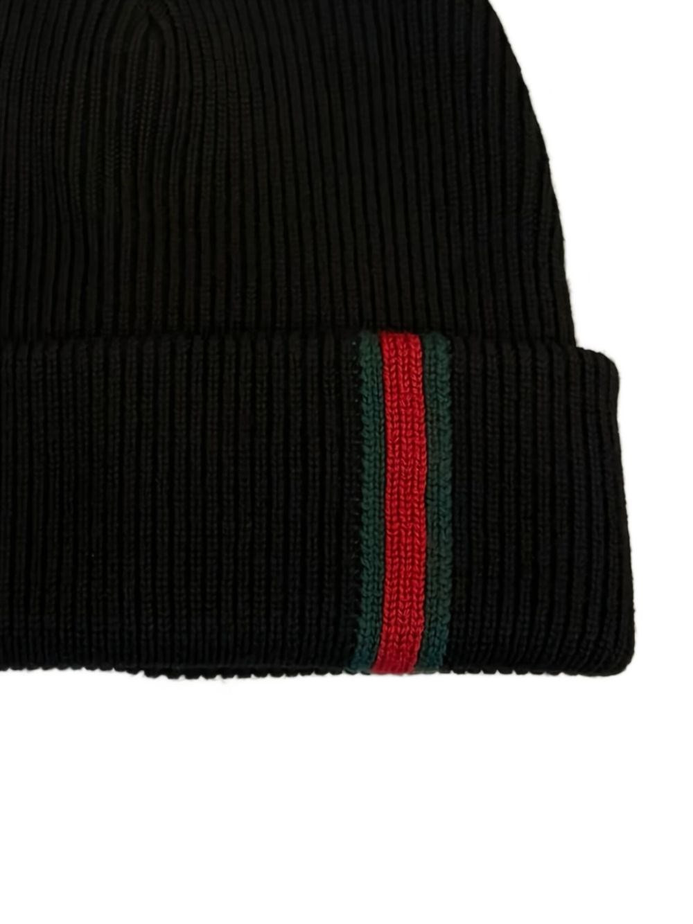 Web detail wool beanie - 2