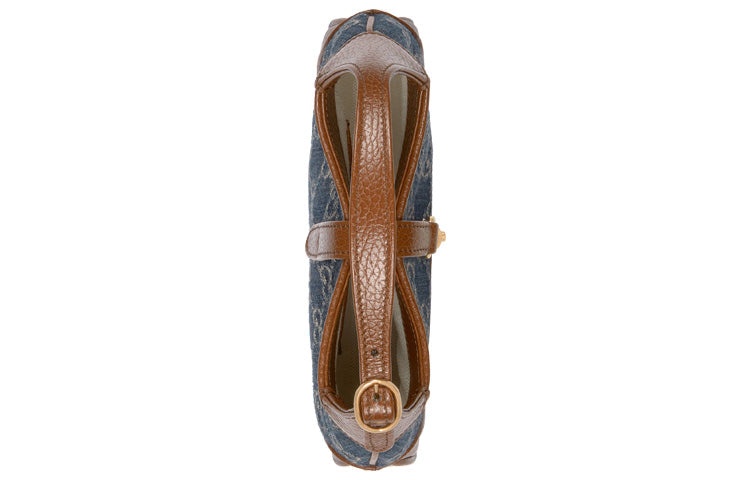 (WMNS) Gucci Jackie 1961 Series miniDenimSingle Shoulder Bag Brown color combination 637092-2KQGG-83 - 8