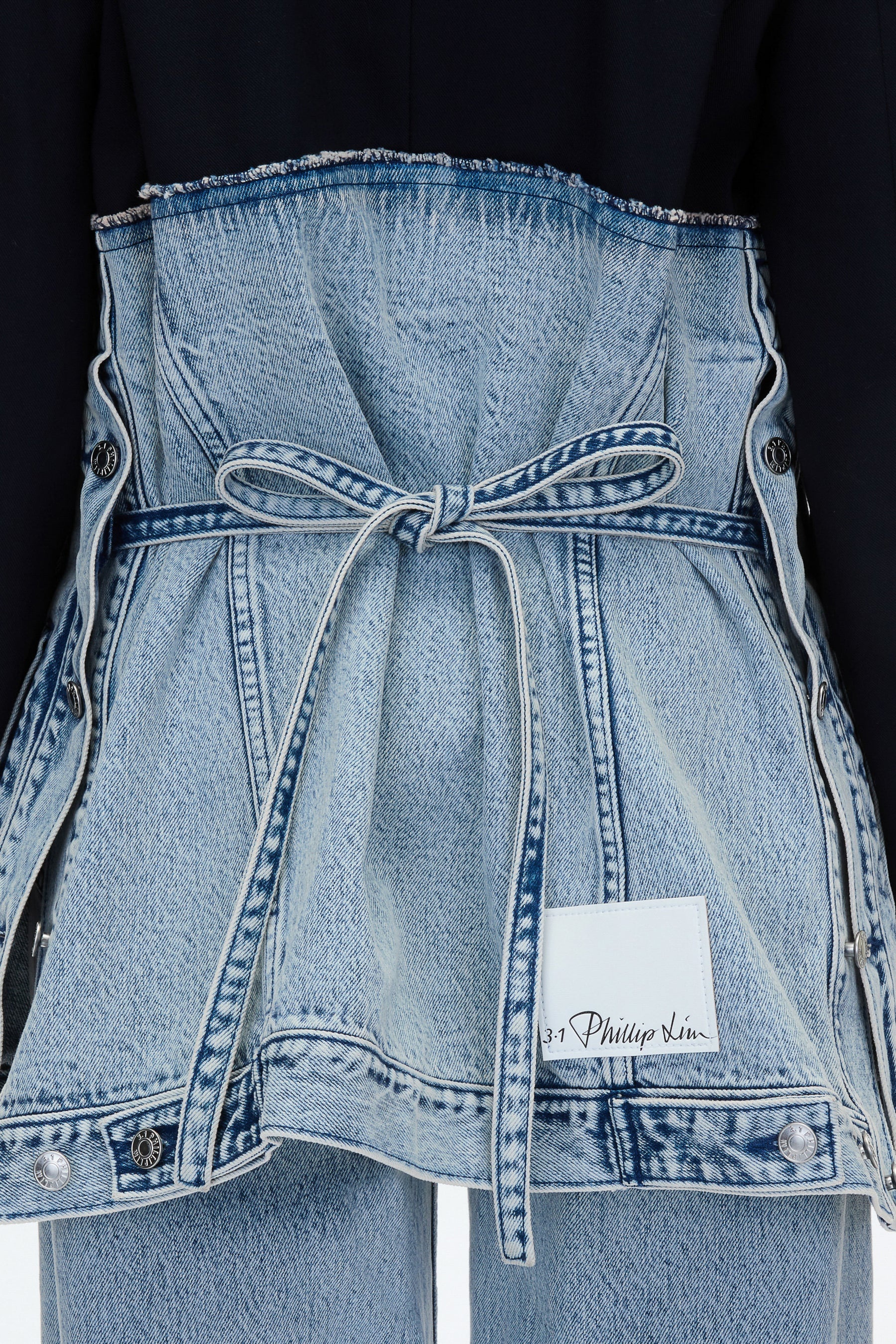 Oversized Hybrid Denim Blazer - 5