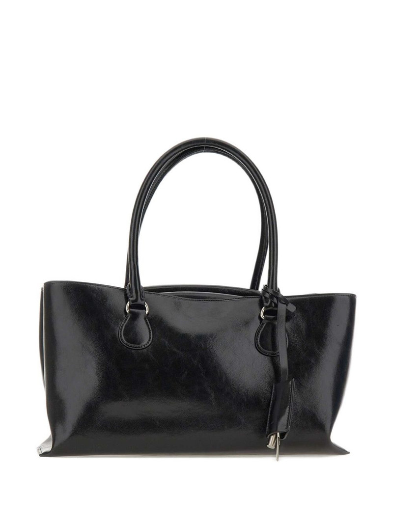 double-handle leather tote bag 1