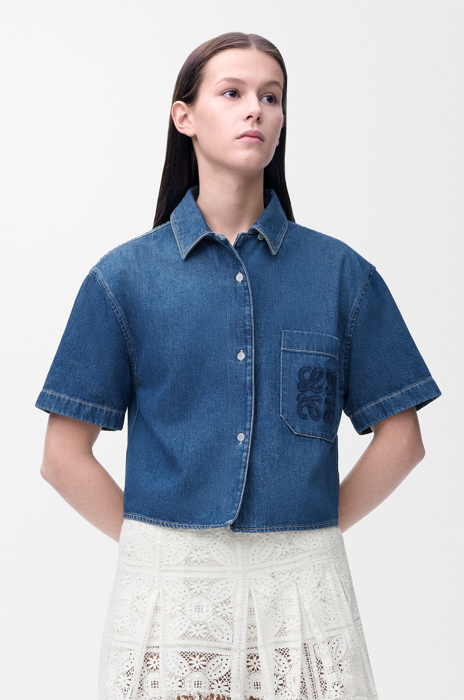 Short sleeve shirt in denim - 3