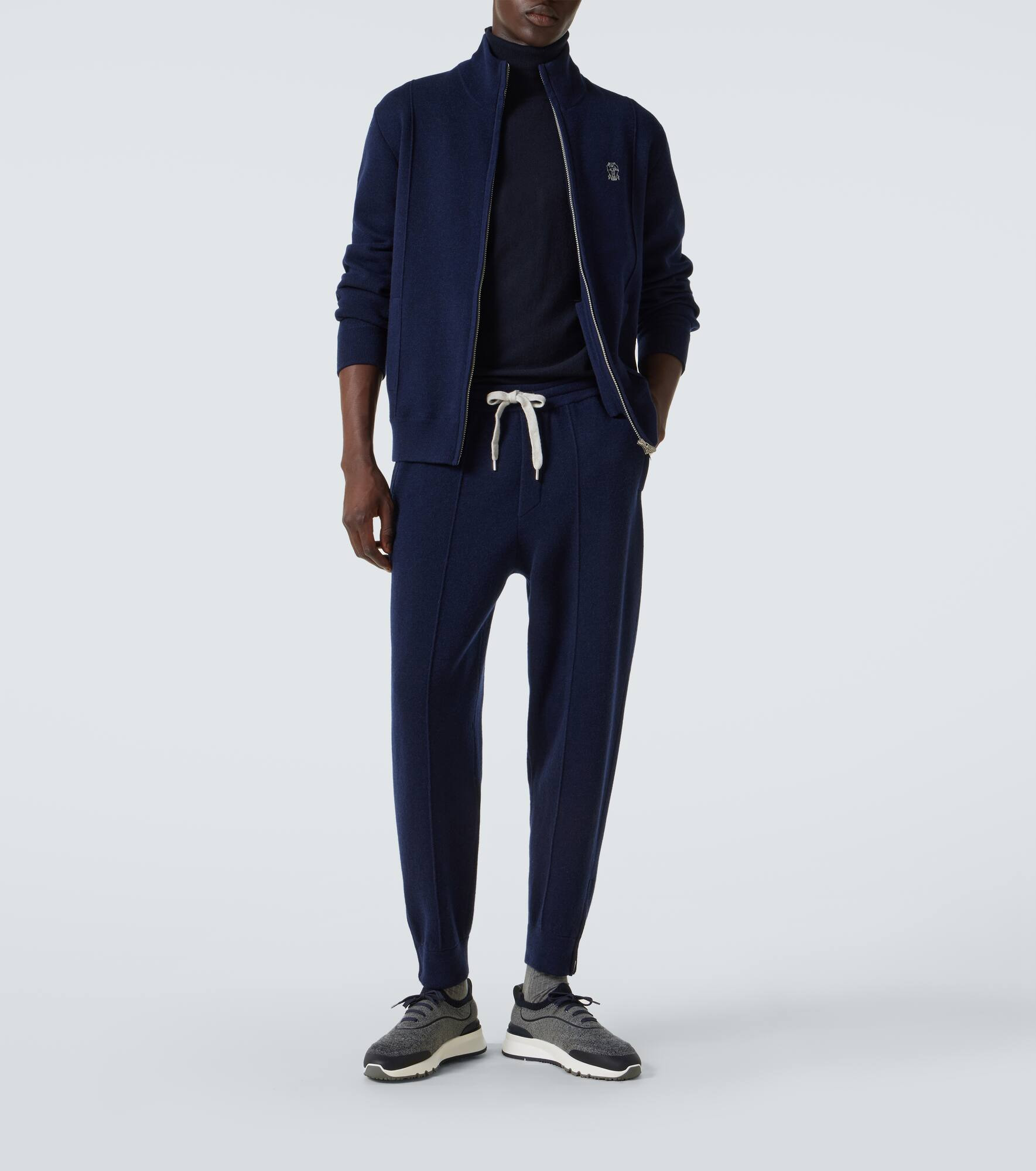 Cashmere-blend zip-up sweater - 2