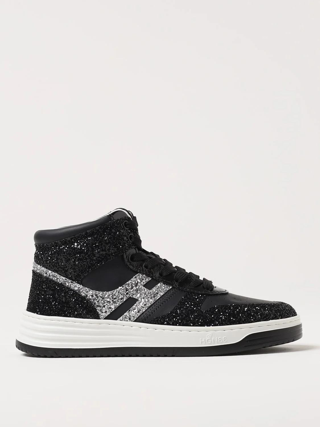 Hogan H630 Basket sneakers in leather and glitter - 1