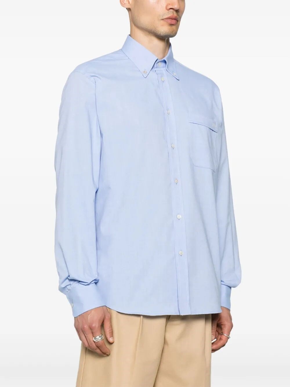 `VLogo Signature` Long Sleeve Oxford Shirt - 4