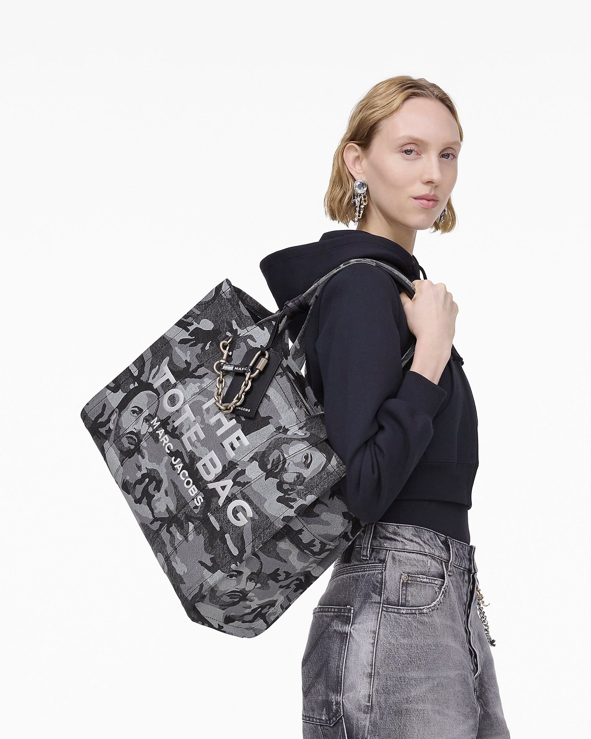 THE MARC CAMO DENIM LARGE TOTE BAG - 2