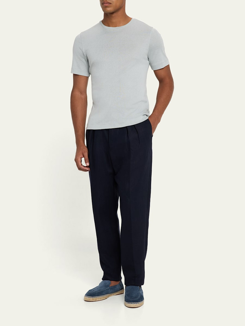 Loro Piana Men's Mazzorbo Silk and Cotton Crewneck T-Shirt outlook