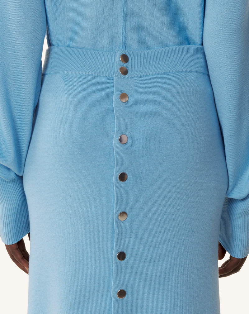 BUTTONED LONG SKIRT IN MERINO WOOL 5