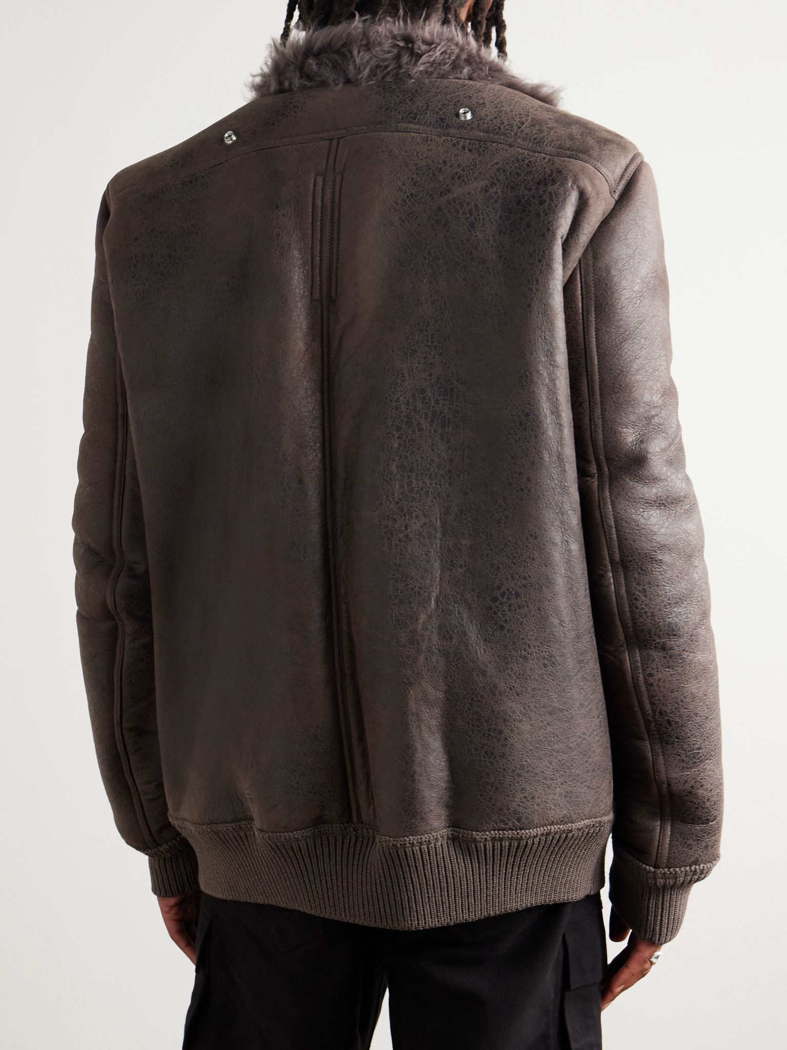 Shearling Jacket Dark gray - 4