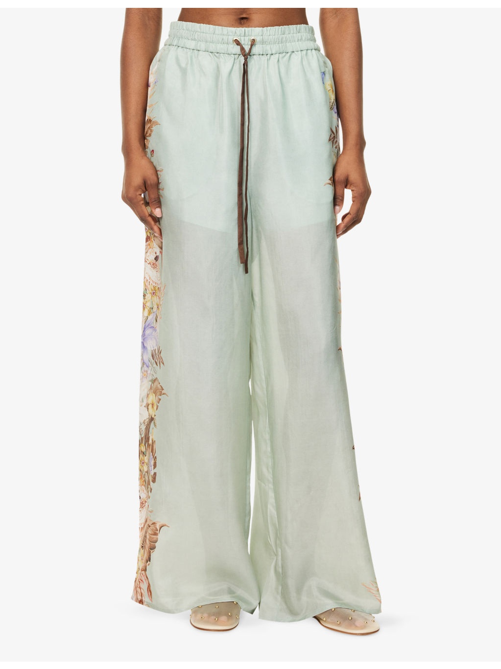 Coco Floral Silk Trousers - 3