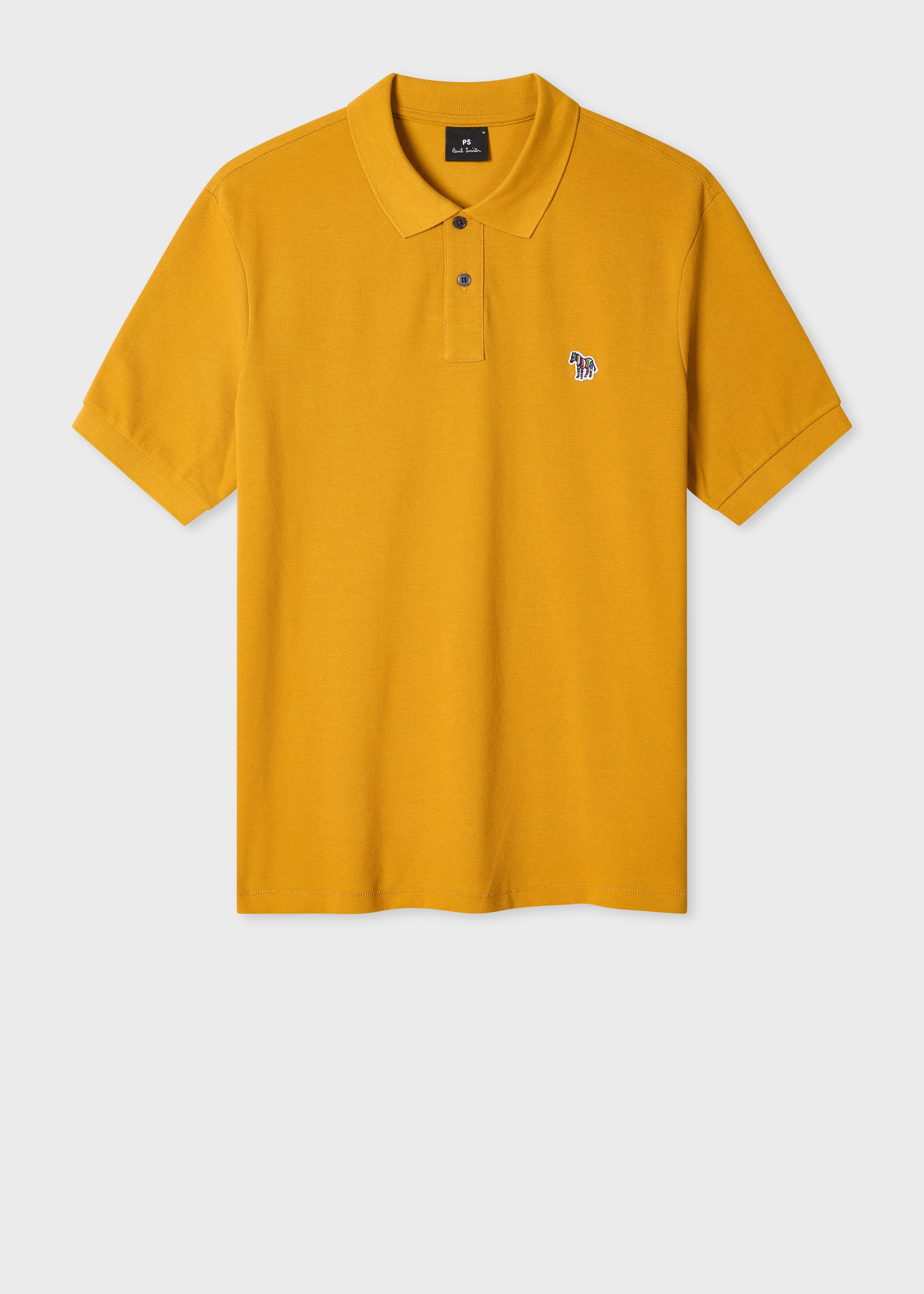 Mustard Organic Cotton Zebra Logo Polo Shirt - 1