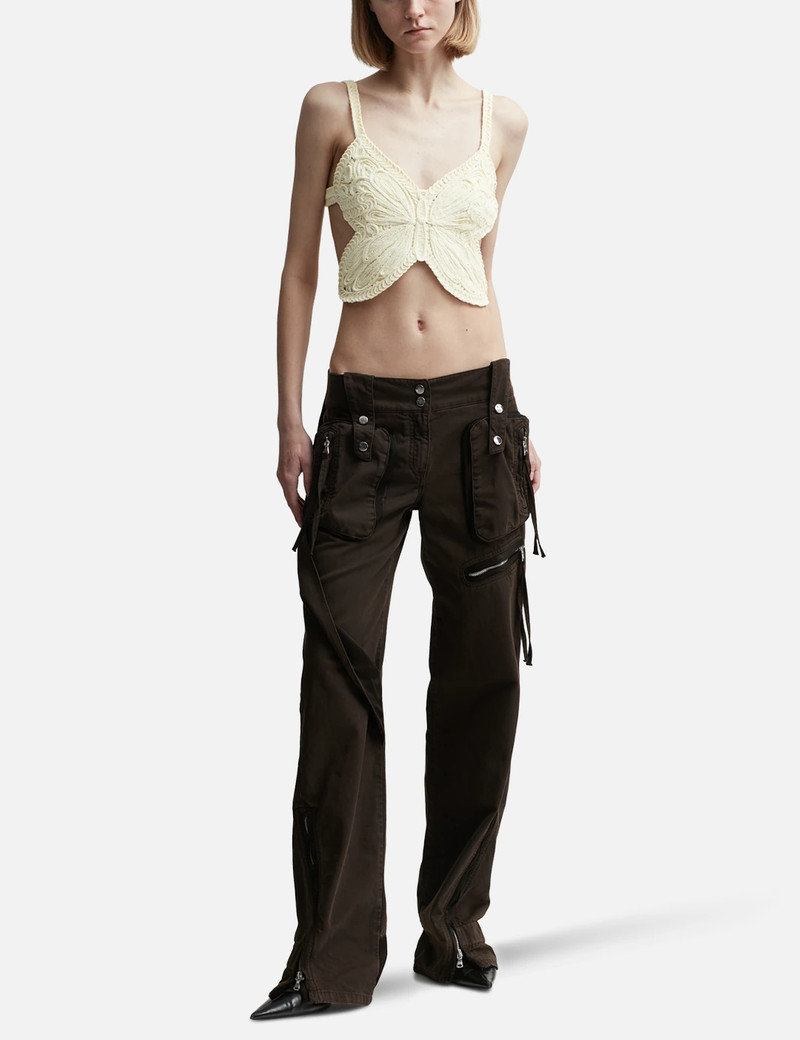 Blumarine CROPPED TOP WITH EMBROIDERY BUTTERFLY outlook