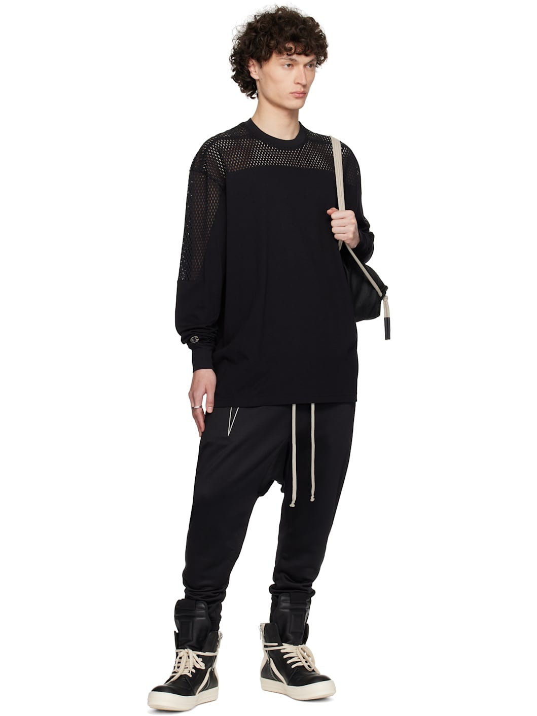 Black Champion Edition Girdered T-shirt - 4
