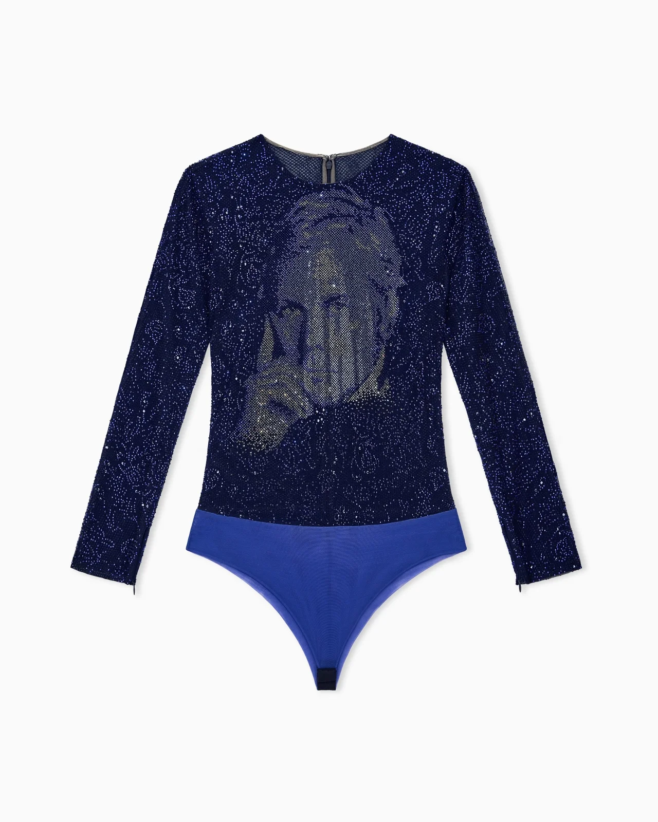 BODYSUIT WITH ALL-OVER RHINESTONES - 1