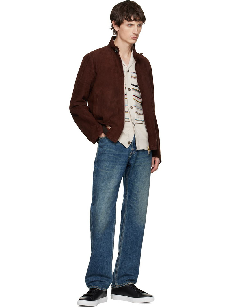 Paul Smith Black Signature Stripe Heel Panel Leather Beck Sneakers outlook