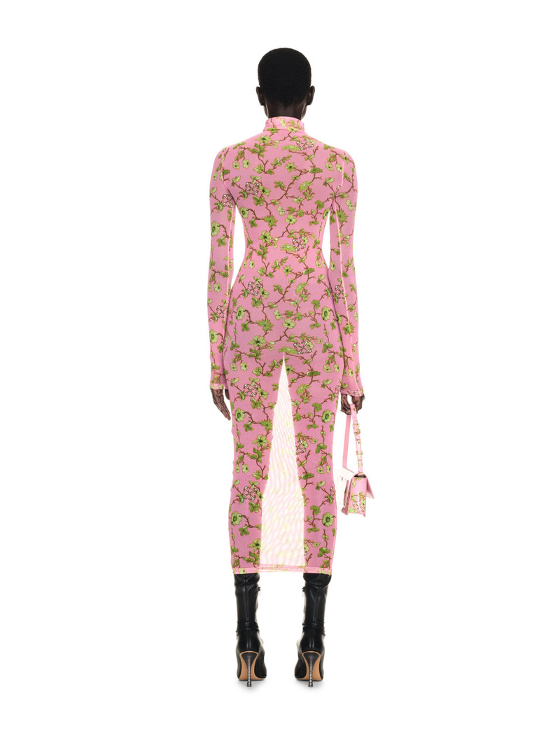 Pink Ramage Tulle Long Dress 4