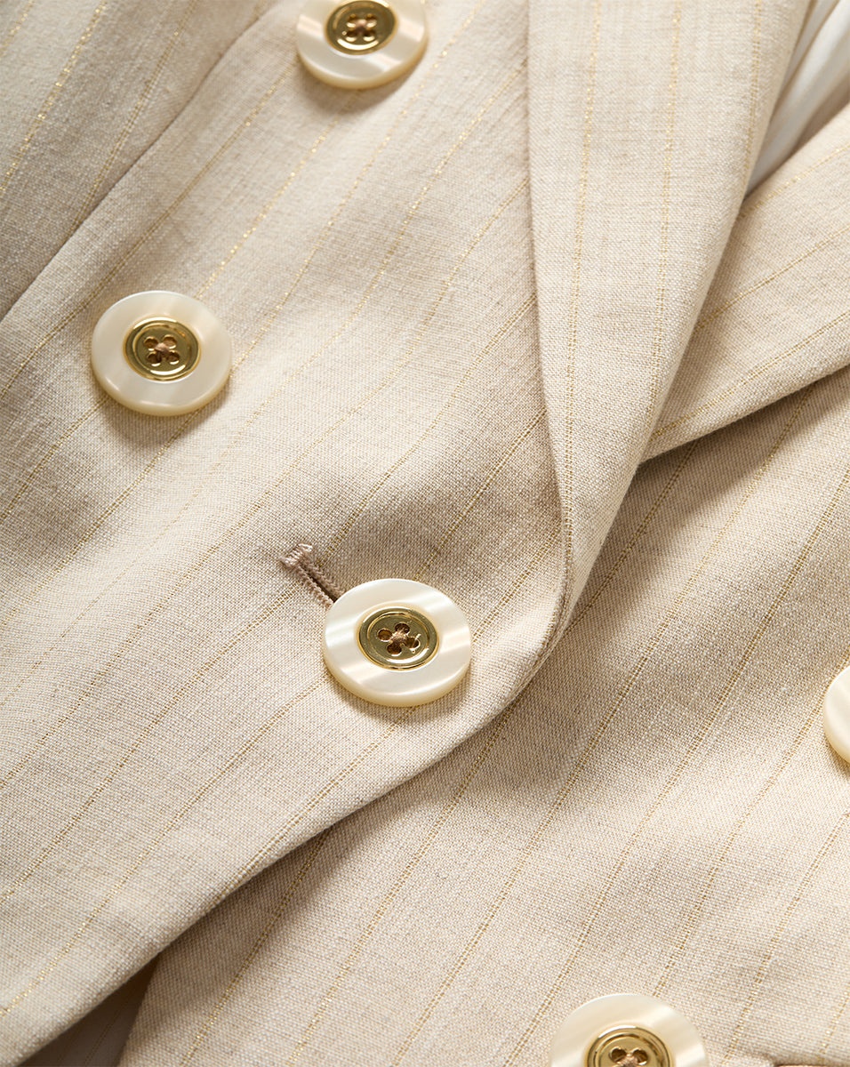 GAYA METALLIC PINSTRIPE DICKEY JACKET - 4
