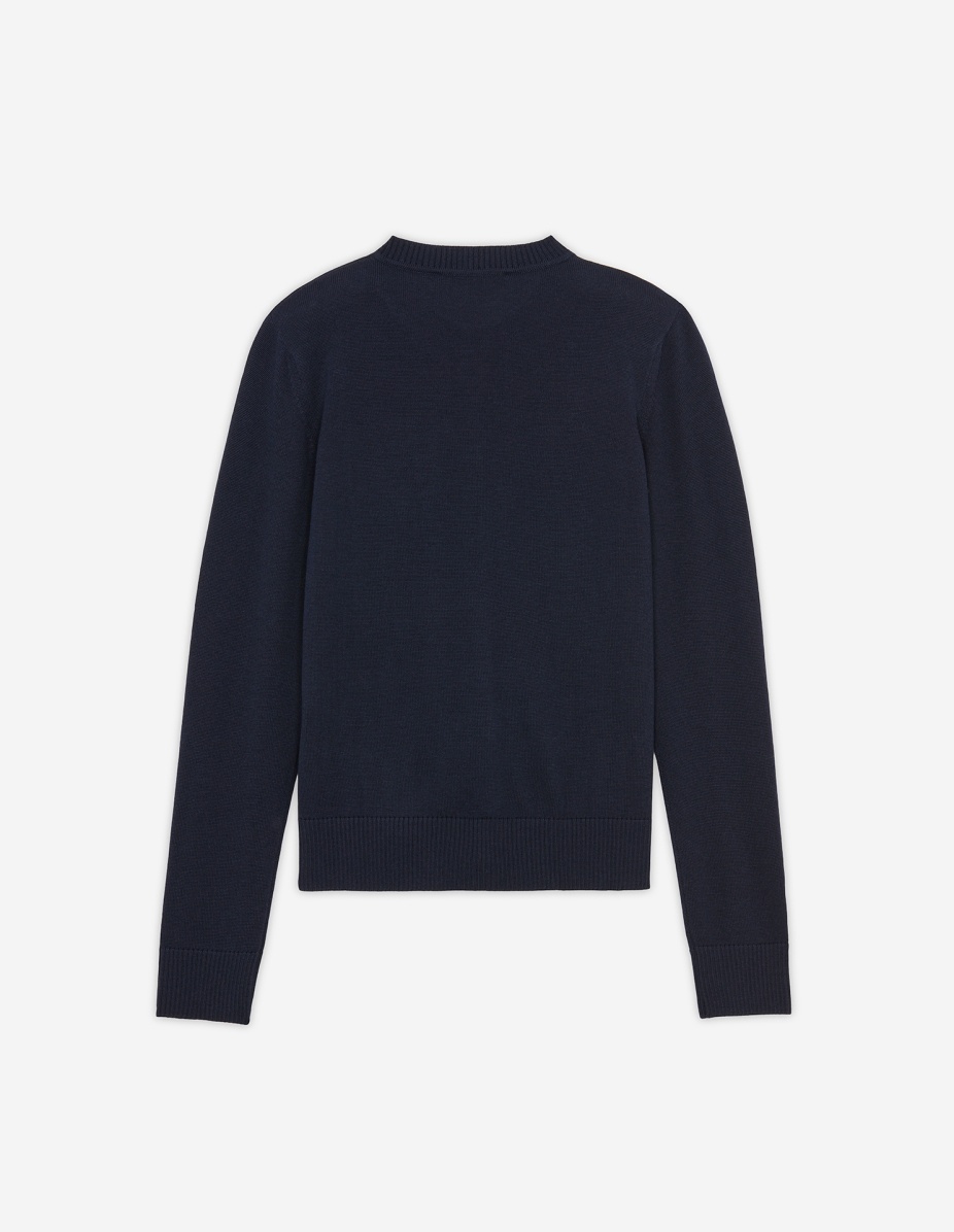 CHILLAX FOX PATCH ADJUSTED R-NECK CARDIGAN - 3