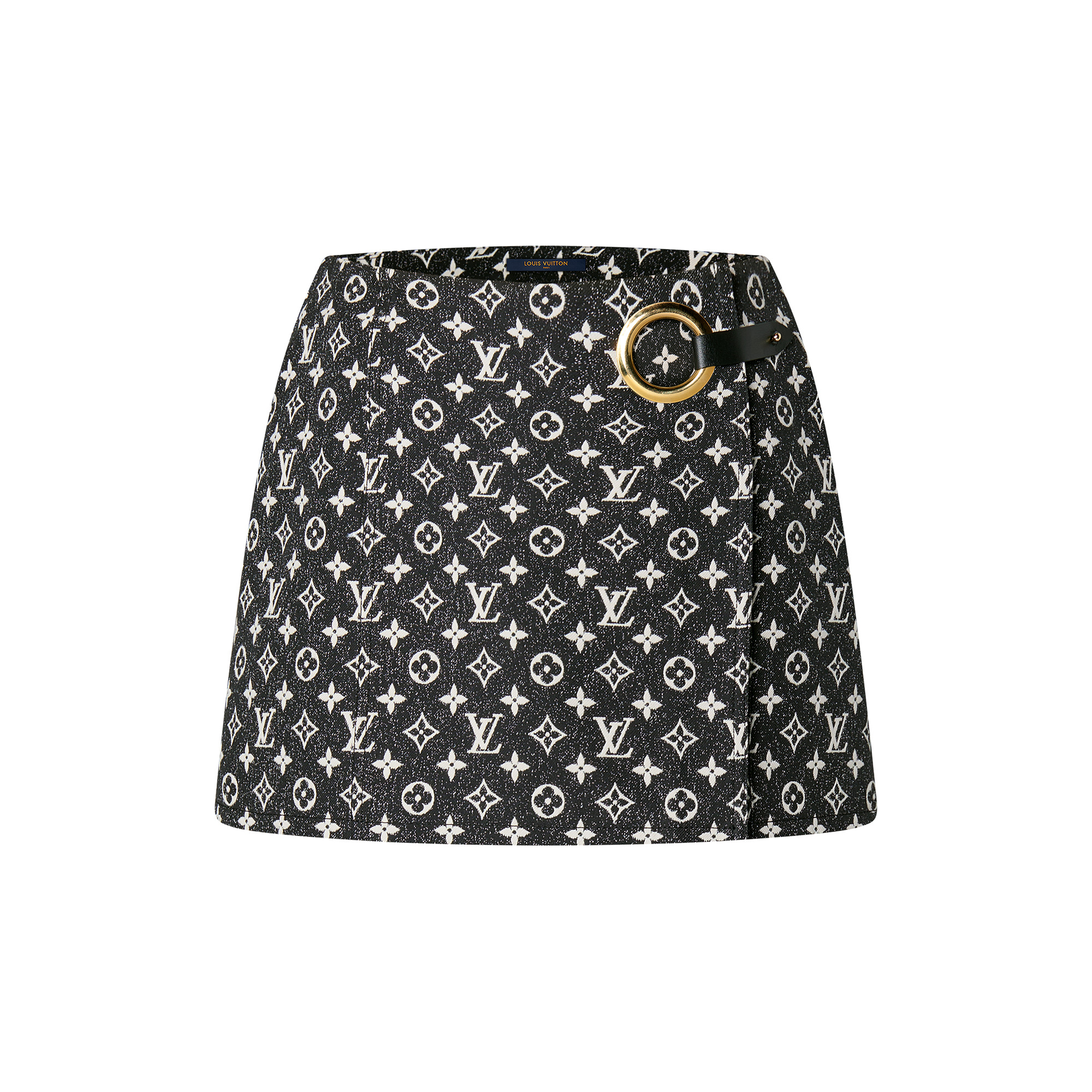 Monogram Denim Mini Wrap Skirt - 1