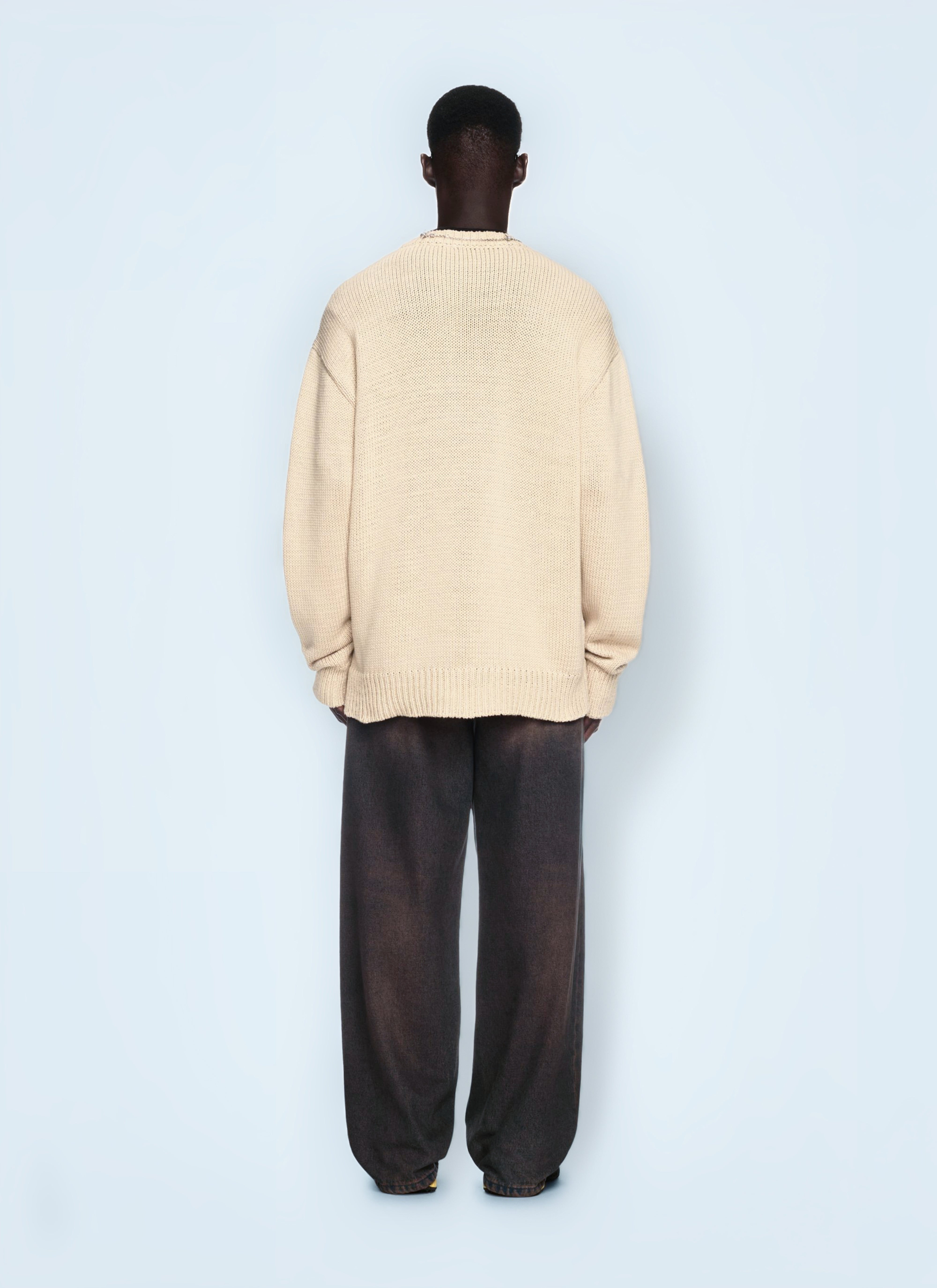 Off White Men Big Bookish Chunky Knit Sweater - 3