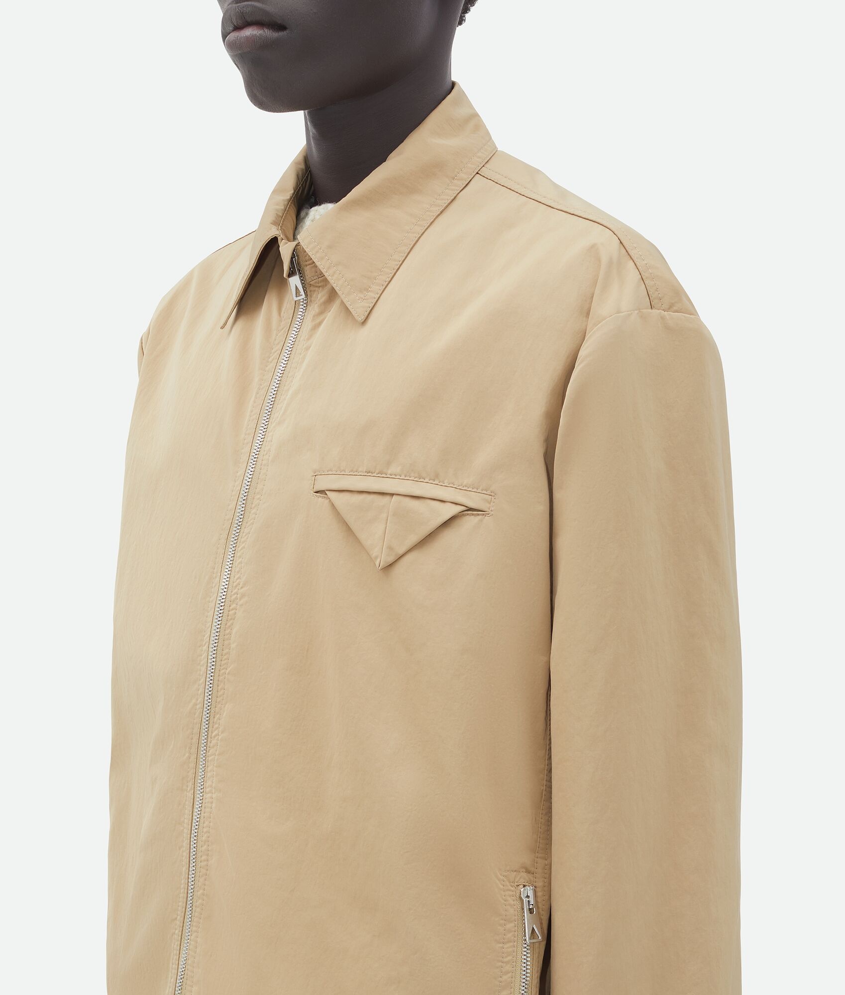 Bottega Veneta Triangle Pocket Tech Nylon Jacket | REVERSIBLE
